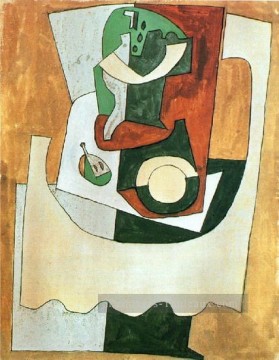 Pablo Picasso œuvres - Nature morte au gueridon et a l assiette 1920 cubiste Pablo Picasso